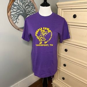 Fruit of the Loom purple cow tee